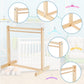 Civaner 22 Pcs Doll Garment Rack with Wooden Hangers for 18 Inch Dolls, White/Wood, Model CM-Civaner-3965