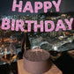 Pink Happy Birthday Banner,Glitter Birthday Party Decorations Gifts Bunting Garland For Girl Or Women