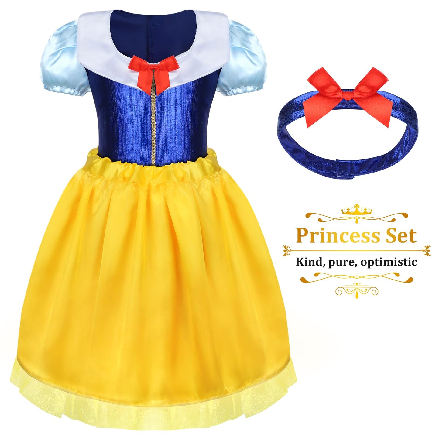 LIMIROLER 18 Pcs Princess Dress Up Clothes for Little Girl Role Play Costume Gift Set, Princess Dress Up Toys for Toddler Girls,