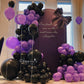 MEBAY Balloon Arch Kit - 146 Pcs Matte Black, Light Purple & Silver - Graduation, Birthday, Baby Shower & Wedding Decorations