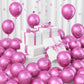 Jobkoo 60Pcs Metallic Pink Balloons 5Inch Shiny Chrome Hot Pink Balloon Dark Pink Metallic Party Balloons Small Magenta Pink Chr