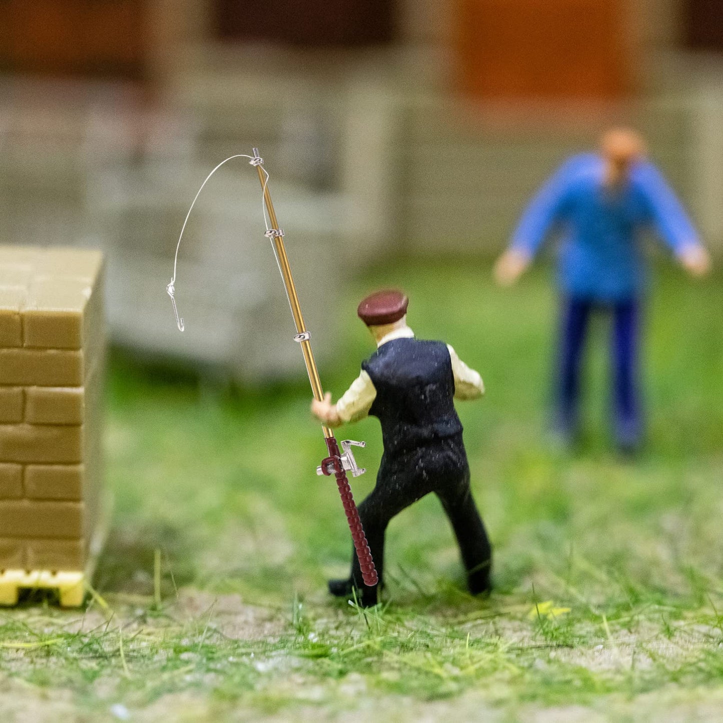 Toddmomy Miniature Dollhouse Fishing Pole Toy Fishing Pole Miniature Fishing Rod Mini Fishing Pole for Dollhouse Decorations