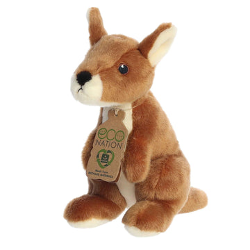 Aurora Eco-Friendly Eco Nation Eco Softies Kangaroo Stuffed Animal - Environmental Consciousness - Recycled Materials - Brown 8