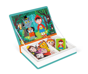 Janod - Magneti'Book Story Book - 40-Piece Magnetic Educational Set - Encourages Motor Skills And Imagination - Suitable For Ages 3 And Up, J02588