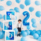 Blue Number 2 Balloon 40 Inch, Big Large Foil Helium Number Balloons, Jumbo Giant Mylar Number 2 Balloons For 2 Second Birthday