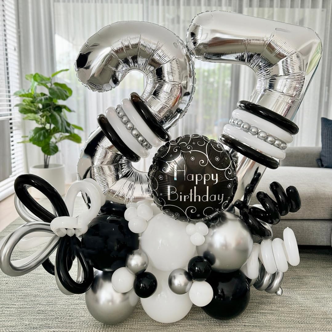 6 Number Balloons Silver 6 Balloons Number 40 Inch Number 6 Foil Mylar Balloons For 6 Birthday Anniversary Events Party