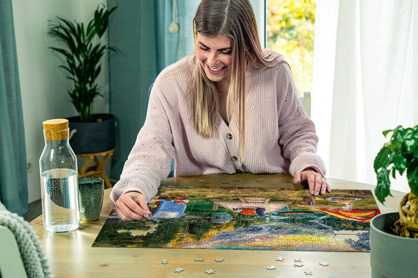 Ravensburger Calm Campsite Puzzle - 1000 Unique Pieces | Softclick Technology Ideal For Adults And Kids Aged 12+ | Eco-Friendly