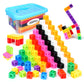 Quysk 300 Pcs Linking Cubes For Math With Storage Boxes, Kids Counting Blocks For Math Stem Connecting Cubes Math Manipulatives 