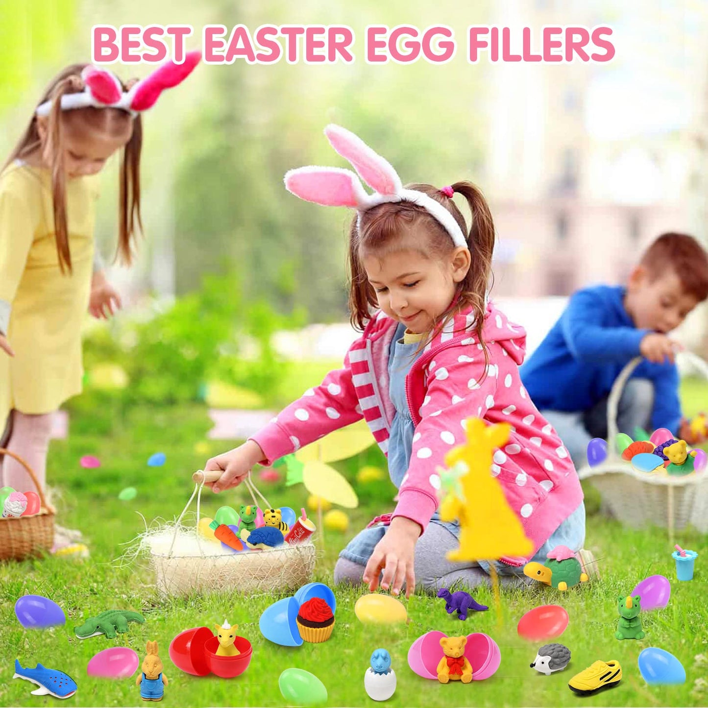 UMIKU 100 Pack Animal Pencil Erasers, 3D Rubber Desk Pets, Multicolor Classroom Prizes & Party Favors, Model 100p-xpc