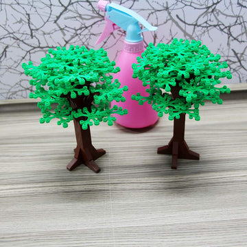 Large Trees City Building Block Compatible With Major Brand - Classic Bricks Pieces And Parts Toy Set 6.7Inch Height Botanical Forest Garden Plant Accessories (2Pcs)