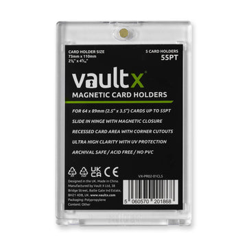 Vault X Magnetic Card Holders 35pt for Trading Cards, One Touch Hard Cases with UV Protection, Clear Display for Collectible Car