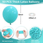 Jobkoo Teal Balloons 12 Inch Teal Blue Balloon 50 Pack Turquoise Latex Balloons Round Aqua Green Party Helium Balloons For Arch