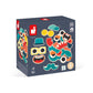 Janod Wooden Magnets - Imagination and Creativity Sets (Funny Faces)