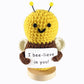 Aabxx Funny Mini Positive Potato,3 Inch Cute Crochet Doll With Positive Card,Soft Wool Knitting Toy Decoration Encouragement Support For Birthday Gifts Room Decor (Positive Bee)