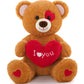 Maogolan Giant Teddy Bear Plush Toy, 51   Large Bear Stuffed Animal With Red Heart Pillow For Special Day Sweet Romantic Anniver