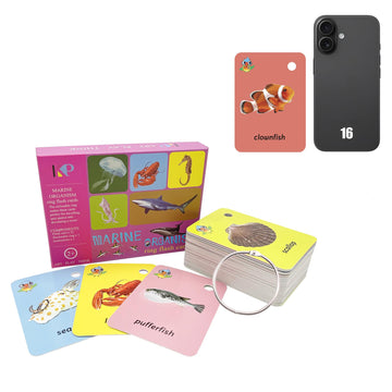 Kids Ocean Animal Flash Cards For Toddlers 2-4 Years,Toddler Marine Animals Flash Cards For Kids,Sight Words With Picture Cards