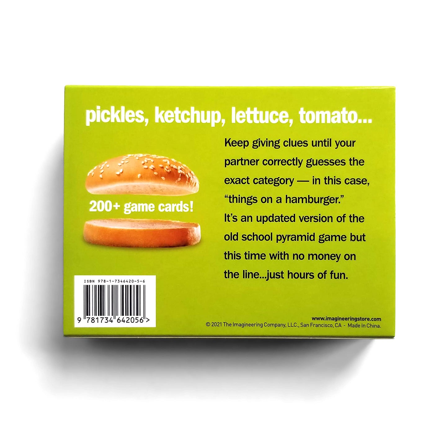 The Imagineering Company Multicolor Food Card Game - Things On A Hamburger | Small Cardstock | 2-6 Players | 36+ Cards