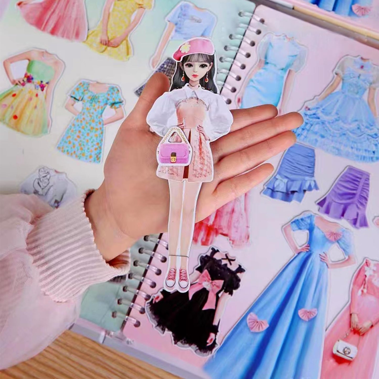 Daniel Axel Magnetic Princess Dress Up Paper Doll Pretend Play Toys Magnet People Clothes Puzzles Game For 3+ Year Old Girls Tod