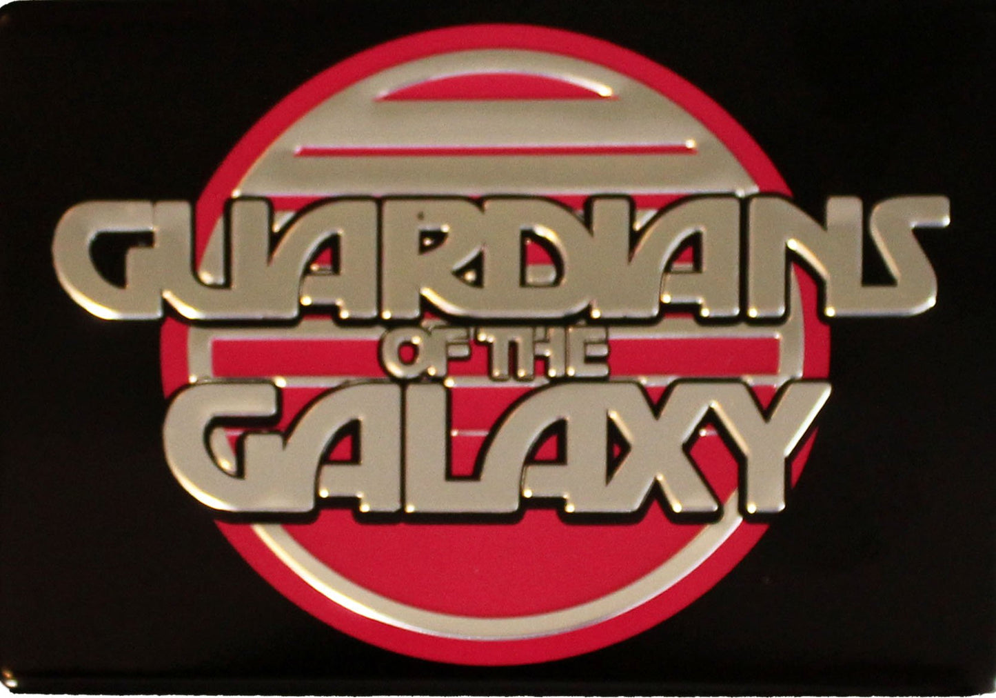Licenses Products Guardians Of The Galaxy Movie Retro Metal Magnet Logo, 2.5 X 3.5'', Silver