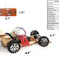 Pica Toys Wooden 2.4Ghz Wireless Remote Control Racing Car Kit F1 - Science Project For For Kids,Students,Education,School Model Car Kit To Build Experiment (3 Pack Of Red)
