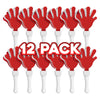 Windy City Novelties 12-Pack Red & White 7'' Inch Mini Hand Clappers Noisemakers In Bulk