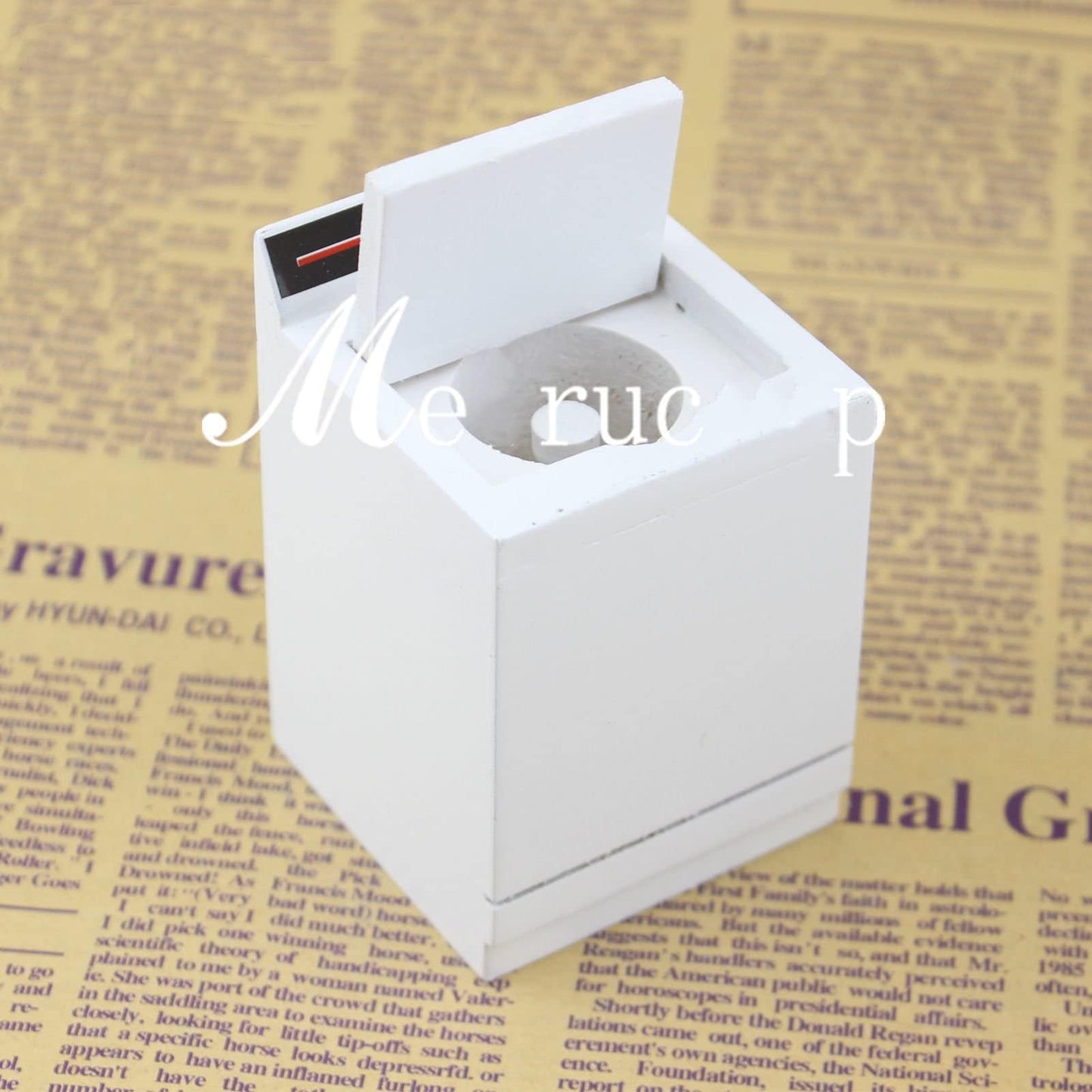 Meirucorp Dollhouse Fine 1:12 Scale Miniature White Washing Machine and Dryer