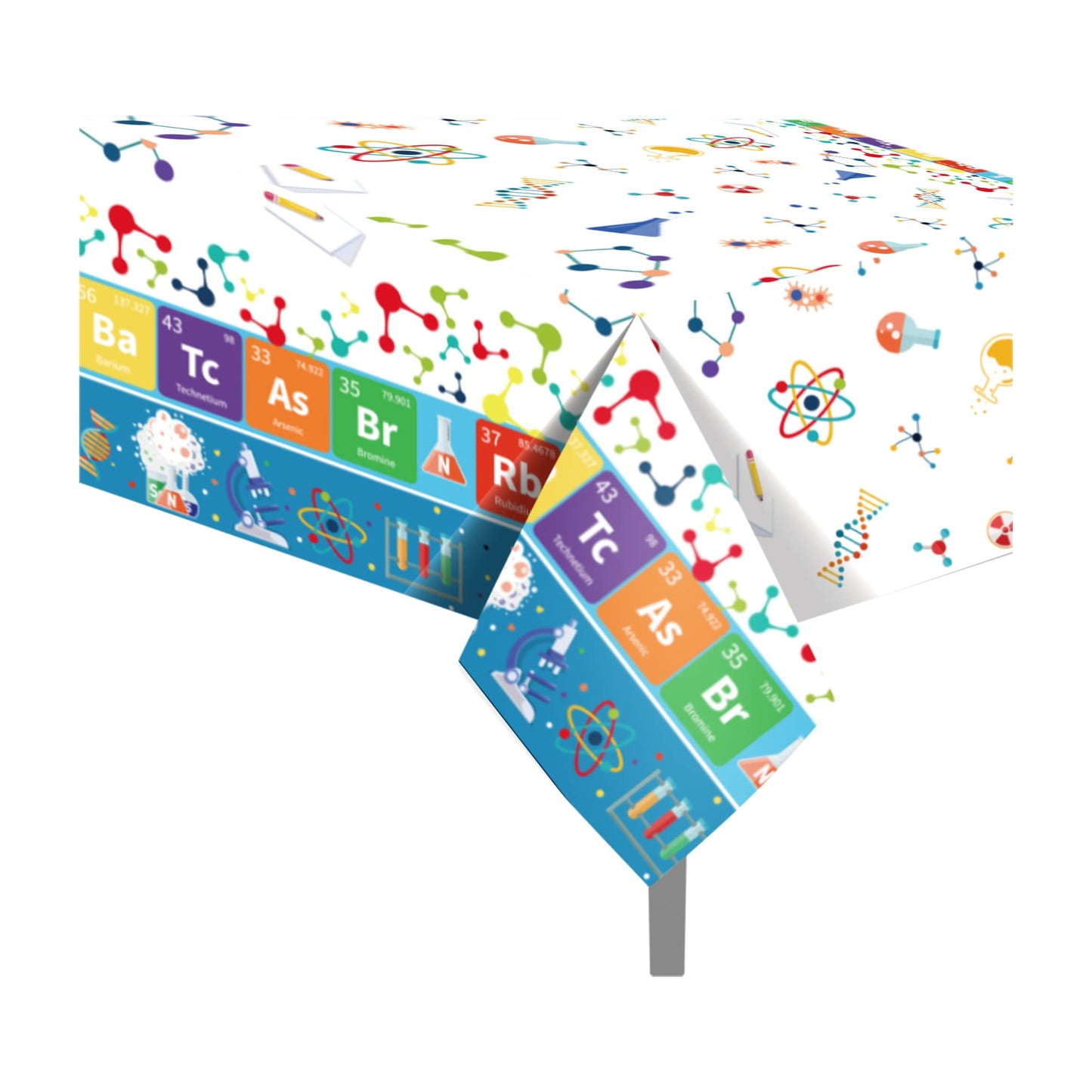 2 Pack Science Party Tablecloth Science Party Decorations Laboratory Party Table Covers Plastic Science Laboratory Birthday Tabl