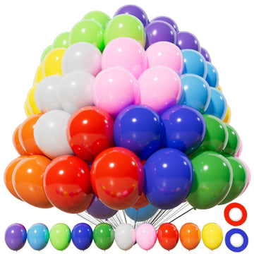 Kawkalsh 200Pcs Small Balloons Assorted Colors, 5 Inch Mini Rainbow Latex Balloons For Party Birthday Baby Shower Anniversary Fe