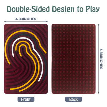 Sensory Activity Board, Double Sided Silicone Fidget Toy For Kids 3+ & Adults, Autism Sensory Calming Toys For Stress, Anxiety,