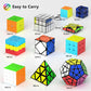 Vdealen 12 Pack Speed Cube Set - 2x2, 3x3, 4x4, Pyramid, Dodecahedron, Mirror, Skewb, Snake - Various