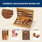 GSE Games & Sports Expert enhanced Magnetic Wooden Folding Inlay Backgn Board Game Set  Portable Travel Board Game (Focus - 11 Inches)