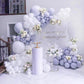 PartyWoo Dusty Blue Balloons, 140 pcs Pack, 18"/12"/10"/5" Rubber Balloons for Garland/Arch, Slate Blue, Boho Decor