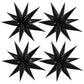 Toniful 26Inch 4D Black Explosion Star Foil Balloons 12Point Star Mylar Balloons For Party Decorations Backdrop Christmas New Ye