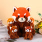 Syhood 5 Pcs Red Panda Stuffed Animal Toys Kids Valentine'S Day Gifts Favor Supplies Family Set 13 Inch Mommy Plush With 4 Cute