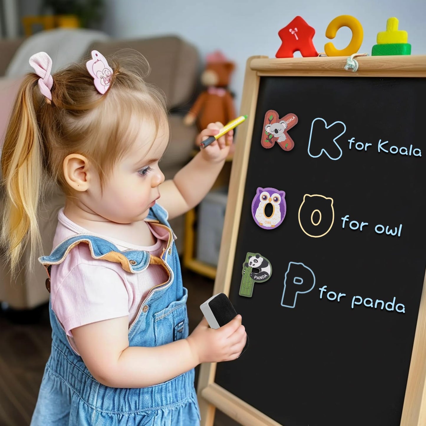 Wooden Magnet Alphabet Letters For Kids - Animal Magnetic Letters For Fridge Magnetic Abc Letters Magnetic Letters For Classroom