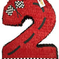APINATA4U 20 Tall Red Race Car Theme Number Two Pinata - Ignite the Party with Two Fast Racecar Themed Fun! Start Your Engines a