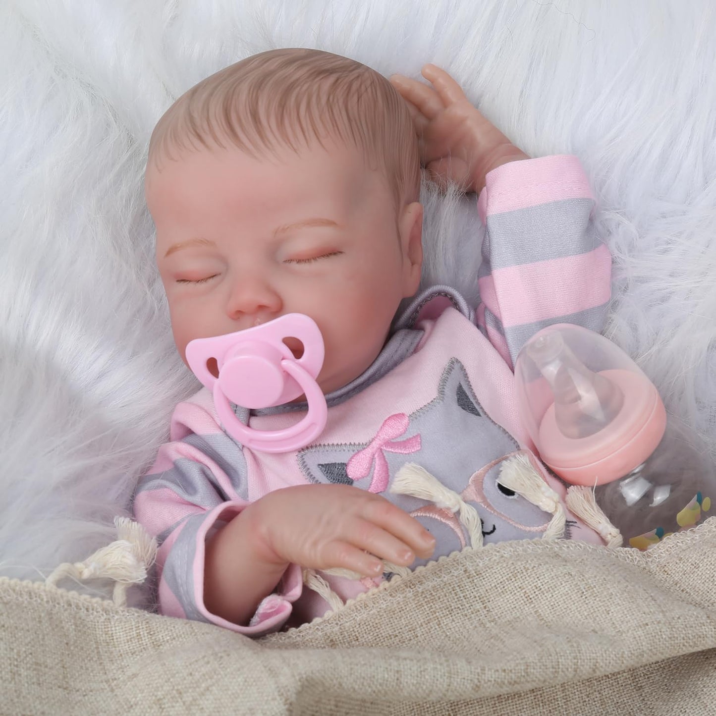 Ksbd Reborn Baby Dolls - 18 Inch Realistic Newborn Baby Doll Delilah, Lifelike Girl Baby Doll With Advanced Veins, Real Life Sleeping Baby Doll With Weighted Soft Boby For Kids Age 3+ Gift