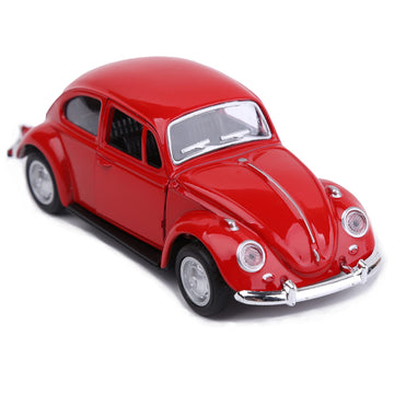 Berry President 1/32 Scale Beetle Bug Diecast Car - Red Alloy Steel Model Toy for Kids/Gifts