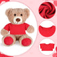 RoundFunny Bear Tee Shirt Fit Most Bear Clothes Stuffed Animal Clothes Shirt Basic Stuffed Bears Dolls Shirt (14-18inch,Red)