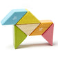 6 Piece Tegu Pocket Pouch Prism Magnetic Wooden Block Set, Tints