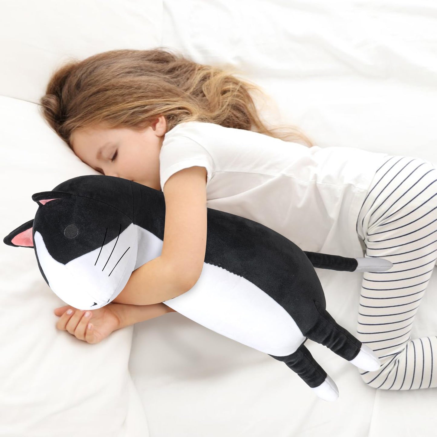 24In Large Cuddly Cat Stuffed Animals, Kawaii Cat Plush, Cute Soft Plushies Cat Animal, Stuffed Cat, Birthday Christmas For Kids, Boys, Girls, Fat Cat Stuffed Toy