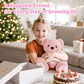 Customizedbee Custom Starlight Teddy Bear 14 in - Personalized Plush with Embroidered Name & Stars, Soft Huggable Toy with Posea
