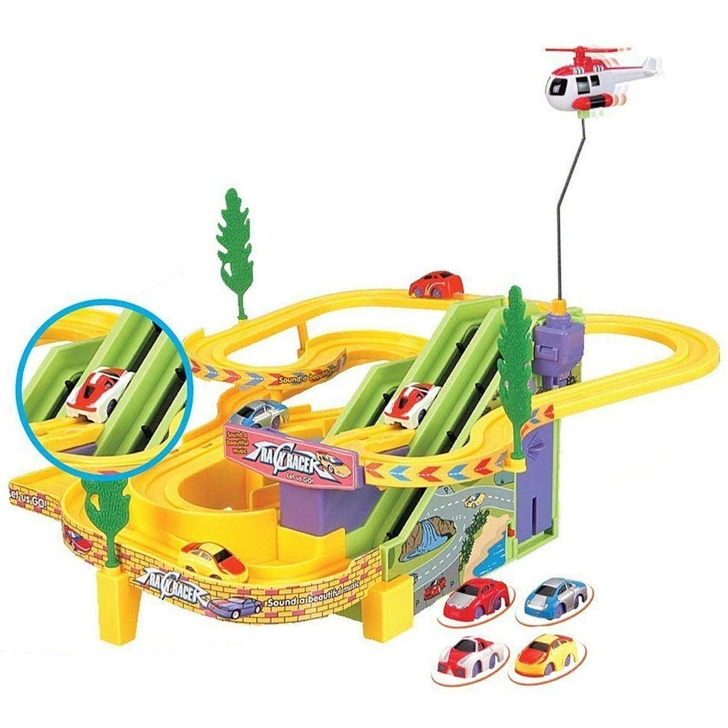 Track Racer Racing Cars Toy For Kids