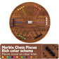 Circular Large Marble Board Game With Double-Sided Painted Wooden Fast Track Board Game With 30 Marbles 6 Dice4-Player Game 6-Pl