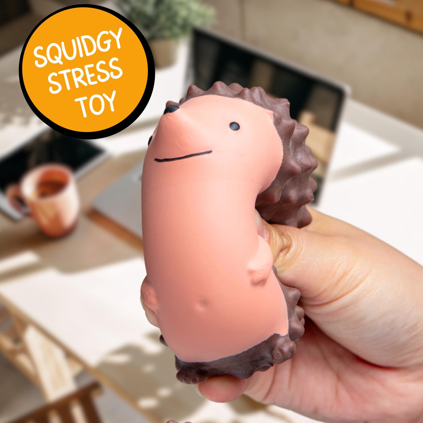 Boxer Gifts Stress Hog Toy - Unique Stress Balls for mature-themeds & Teenagers | Squishy Fidget Toys for Anxiety - Cool Desk Accessories | Cute Hedgehog Gifts & White Elephant for Co-Workers