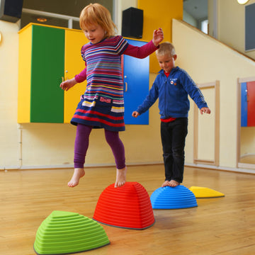 Gonge Hilltops - The Original Non-Slip Stepping Stones For Kids - Balance, Coordination, Motor Skills - Vibrant Colors - Set Of 5