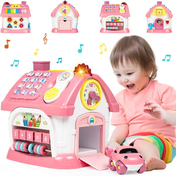 Marstone Toys For 1+ Year Old Girl Gifts, First Birthday Gifts For Girls, 8-In-1 Montessori Toddler Toys House With Learning And