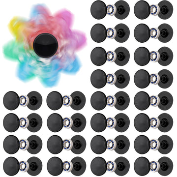 Niart Fidget Spinner Toy Diy Bearing With Caps Set 24-Pack, Mr137 0.5'' Single-Sealed Chrome Steel Bearing Balls Replacement Hig