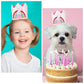 Atoden 2nd Birthday Crown Princess Tiara, Rainbow Hat Headband - Birthday Gift Decorations and Accessories for Two Year Old Girl