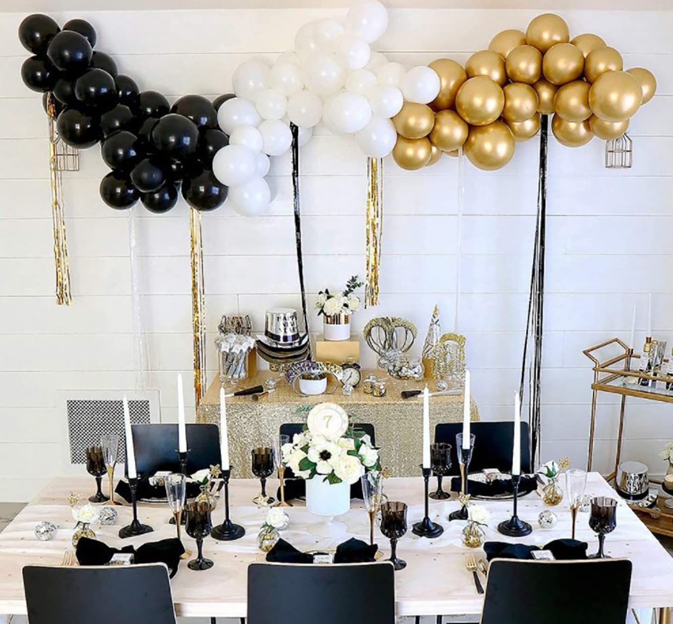 Kalor Black Balloons,100 Pcs 5 Inch Mini Matte Latex Balloons For Balloon Garland Arch, Birthday Decoration, Wedding Party, Baby Shower Decorations